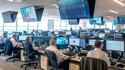 A view of the ConocoPhillips Commercial trade floor in Houston.