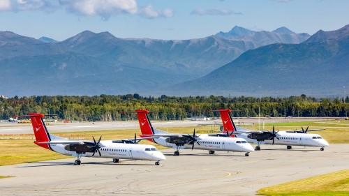 Global Aviation Alaska transitioned to turboprop Bombardier Q400 aircraft.