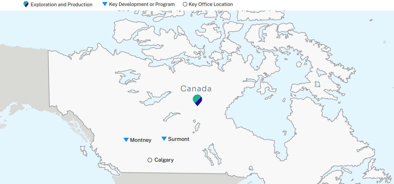 Map of Canada Operations