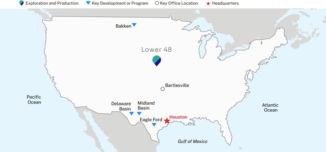 Lower 48 Map of Operations
